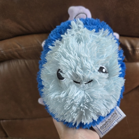 Cuddly Blue and White Stuffed Animal - Picture 1 of 7